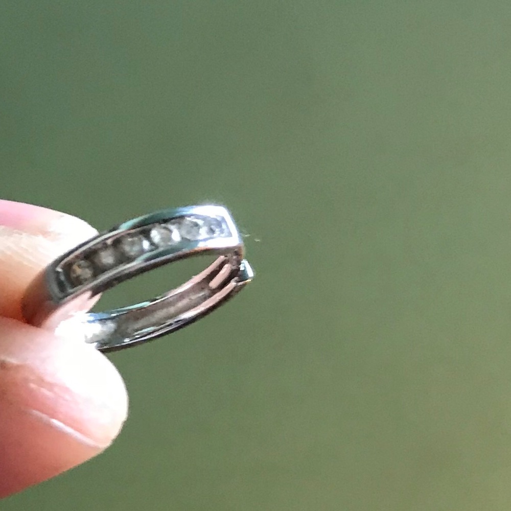 Diamond hoop earring